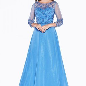 Beaded Chiffon A-Line Gown CNKD026